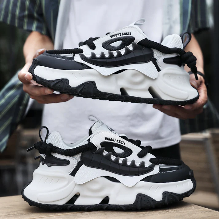 Techwear Black And White Shoes