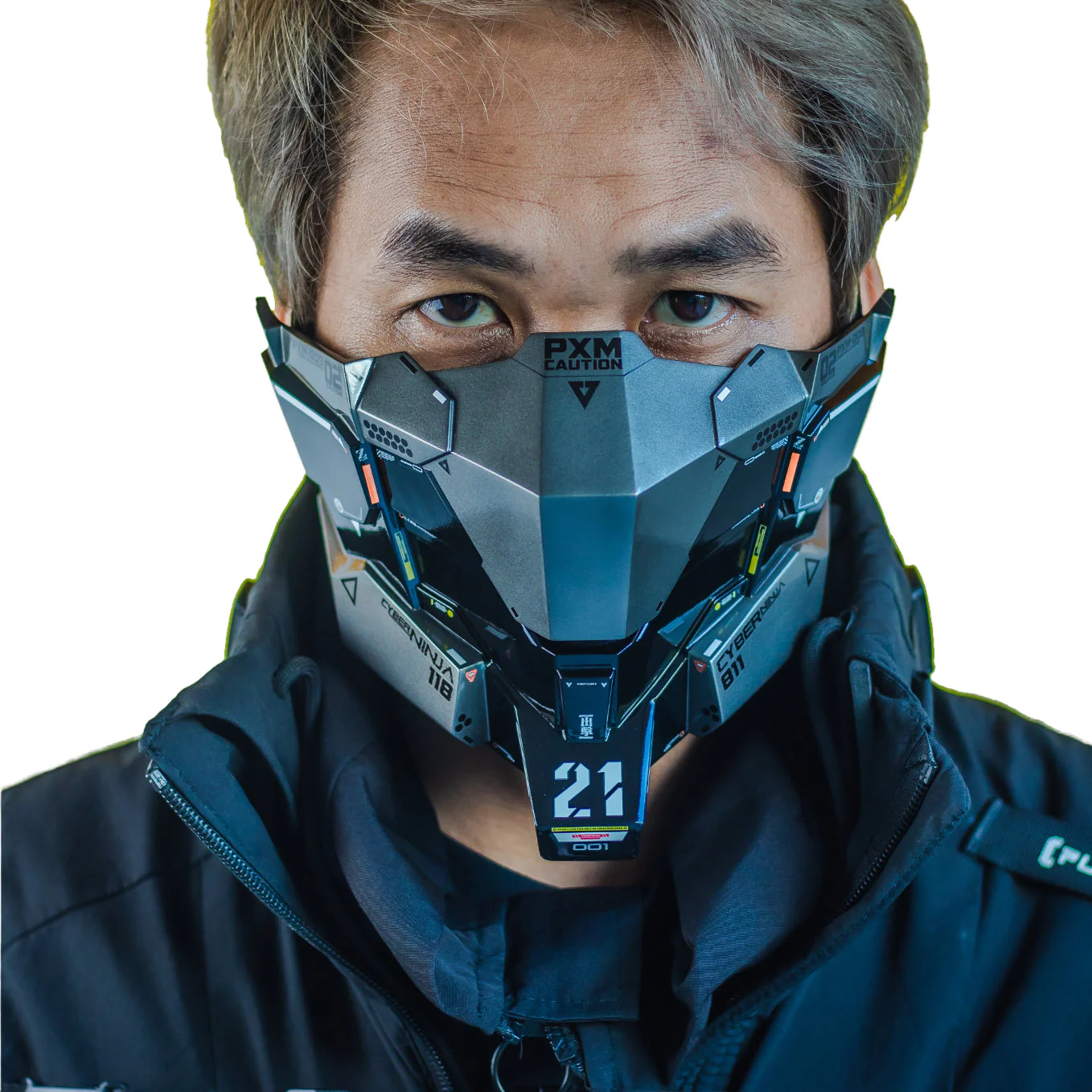 Techwear Gray Cyberpunk Mask