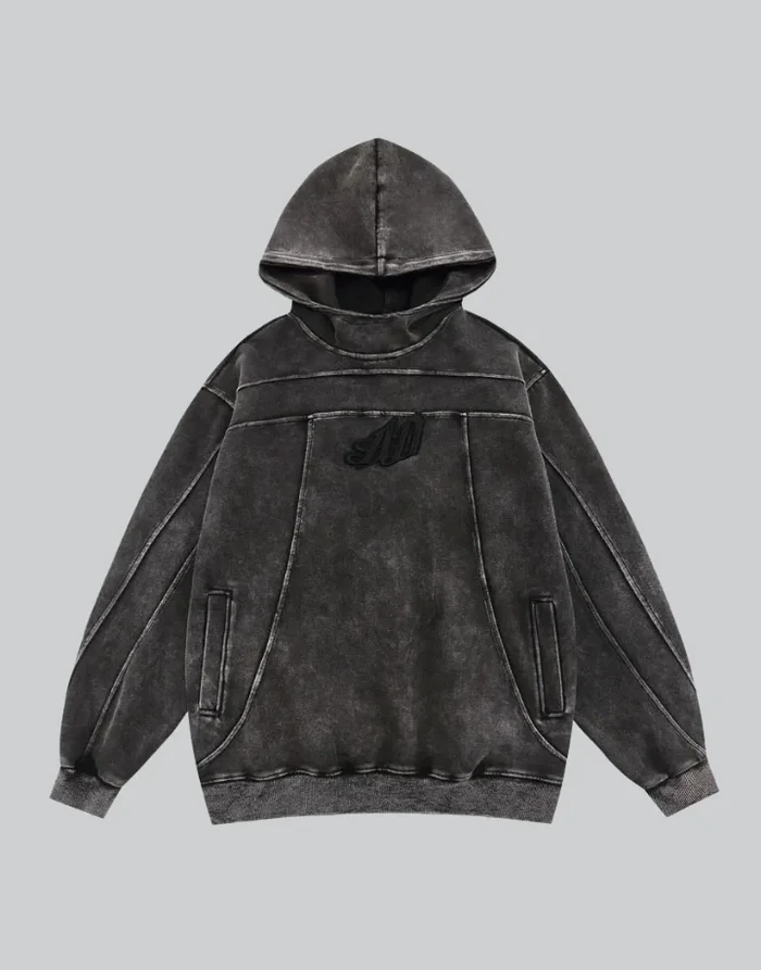 Techwear Retro Faded Hoodie