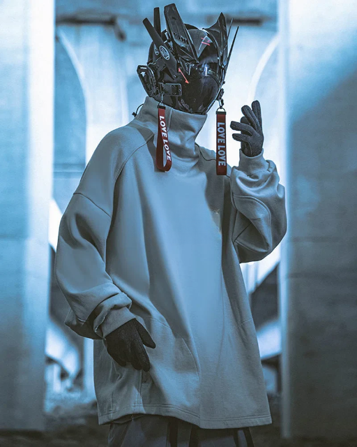 Techwear Cyberpunk Collar Hoodie
