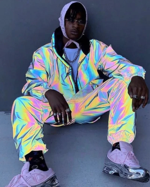 Techwear Multicolored Reflective Pants