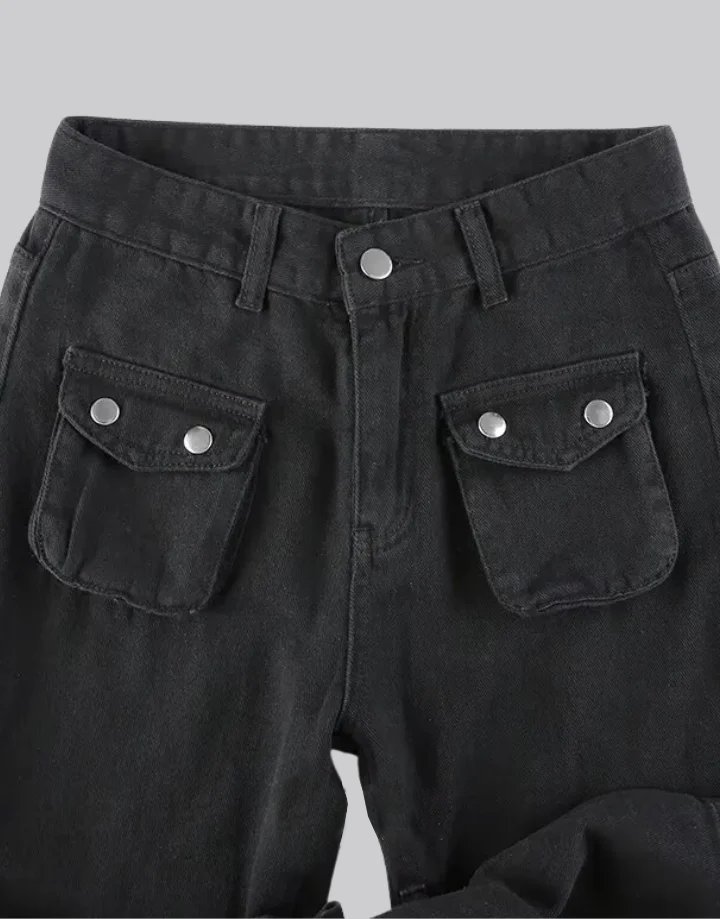 Techwear Women Goth Cargo Pants