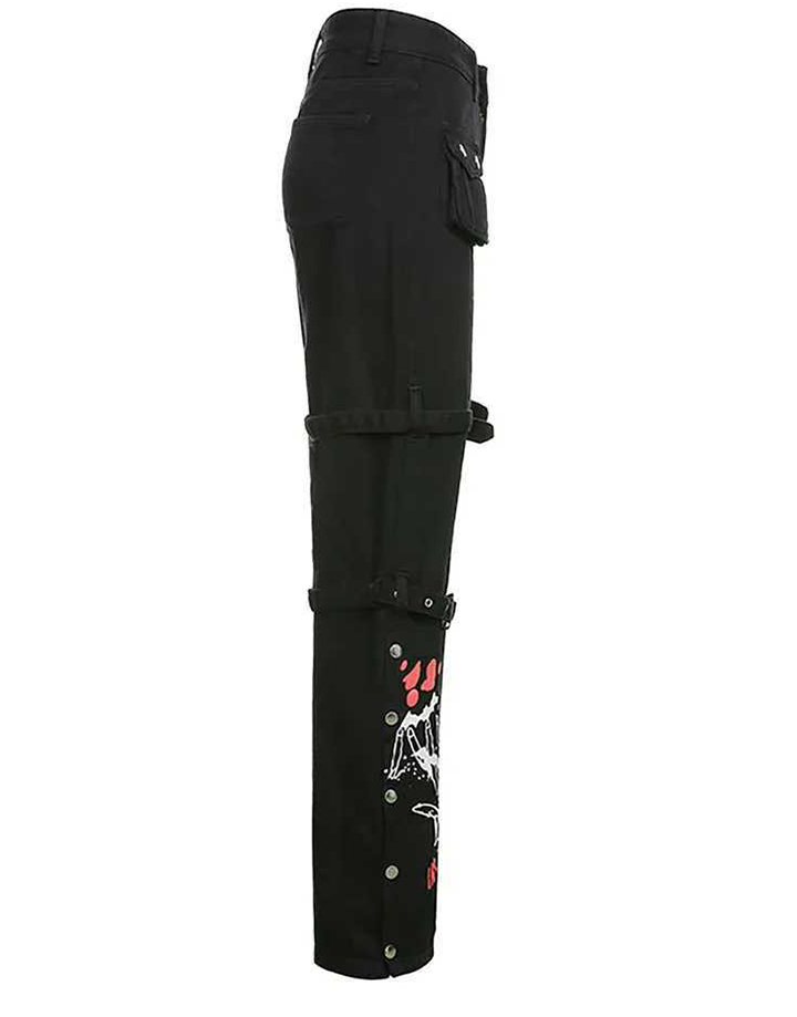 Techwear Women Goth Cargo Pants