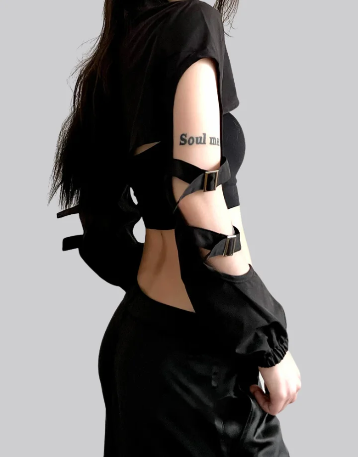 Techwear Goth Turtleneck