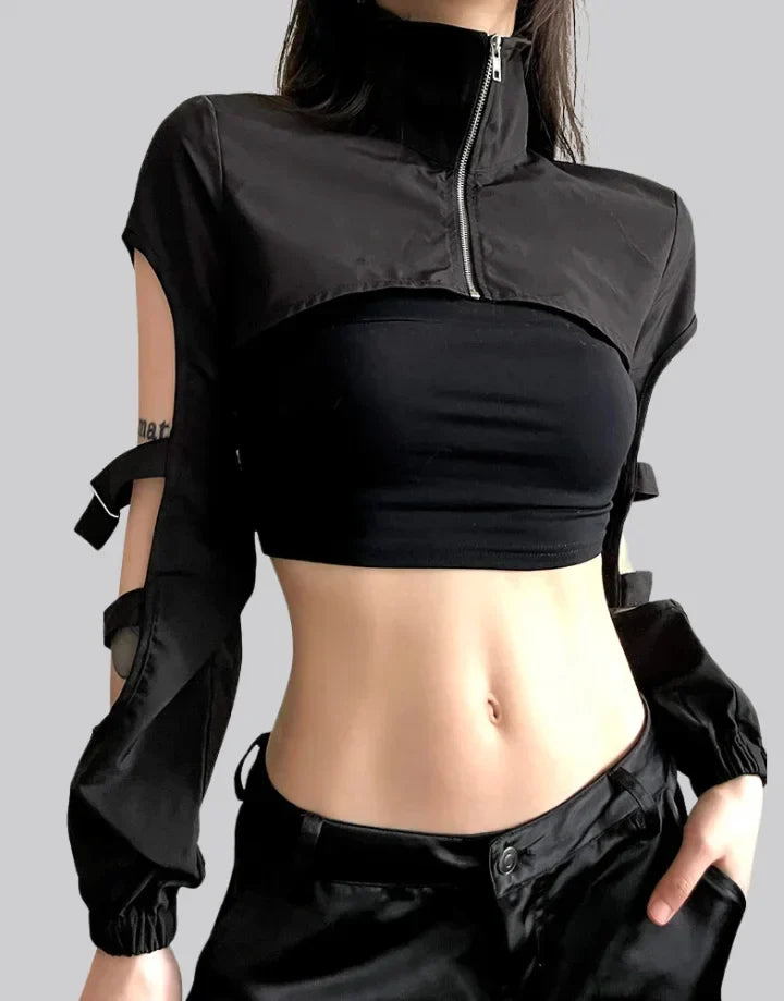 Techwear Goth Turtleneck