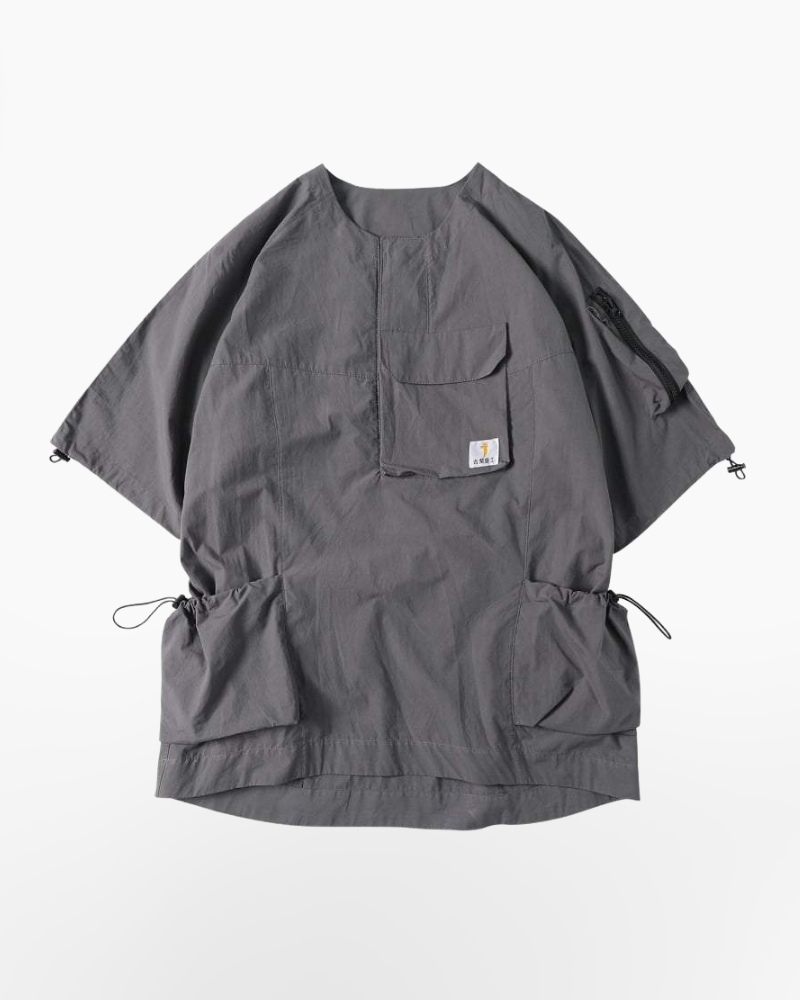 Techwear Grey cargo shirt