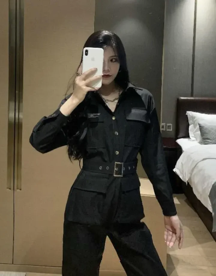 Techwear High Waist Jumpsuit