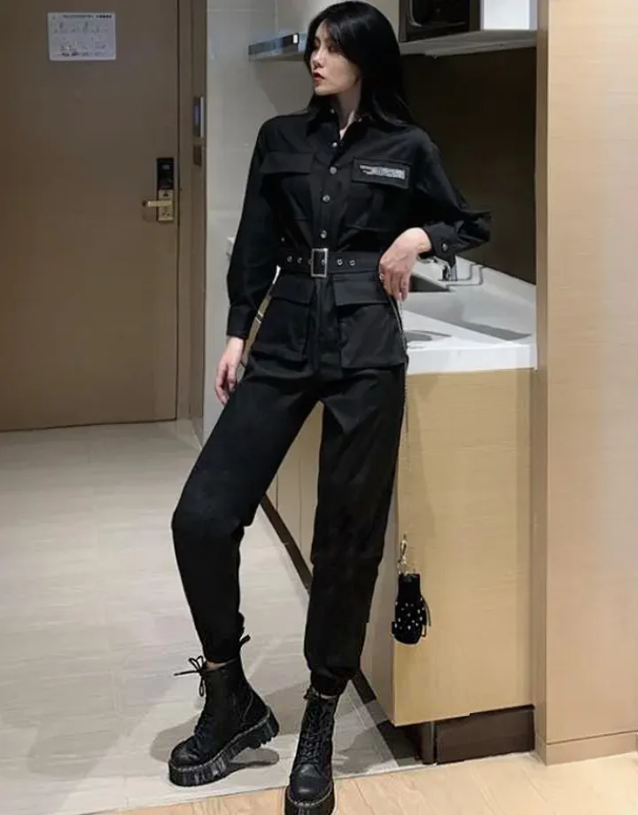 Techwear High Waist Jumpsuit