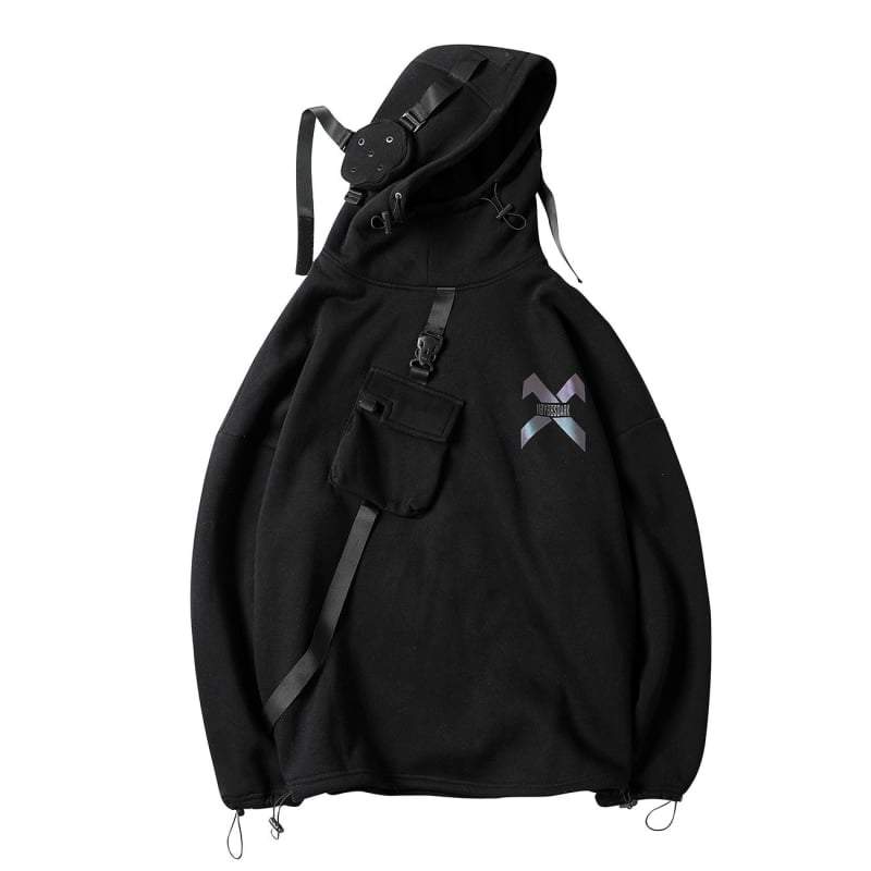 Techwear Hoodie with Headphones
