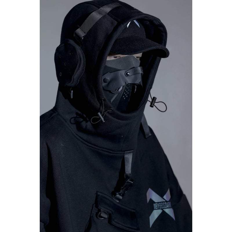 Techwear Hoodie with Headphones