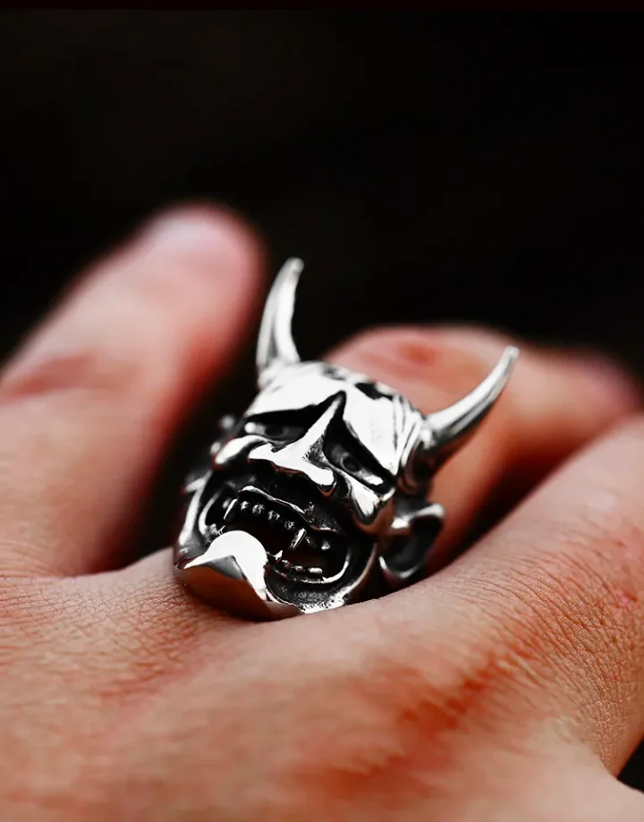 Techwear Japanese Demon Ring