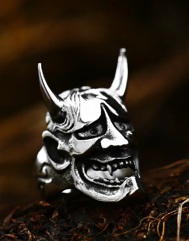 Techwear Japanese Demon Ring