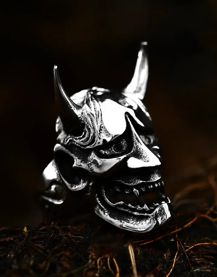 Techwear Japanese Demon Ring