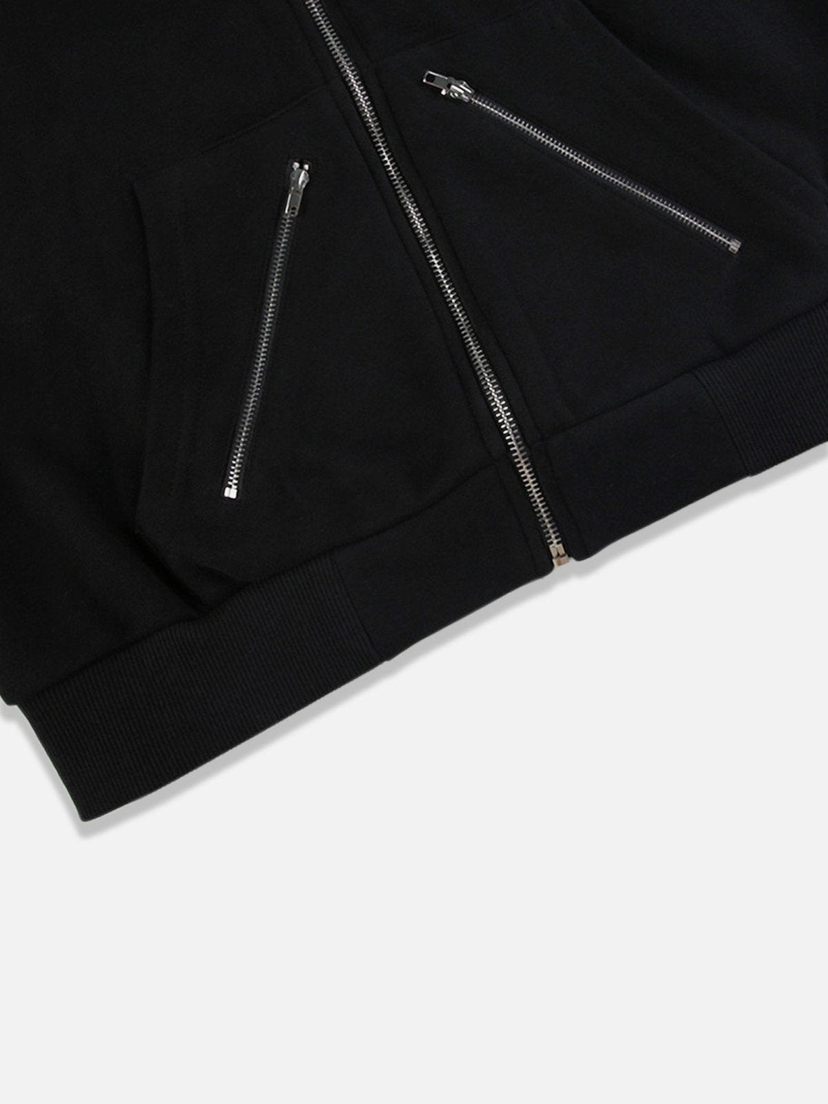 Cropped Plush Zip Up Hoodie
