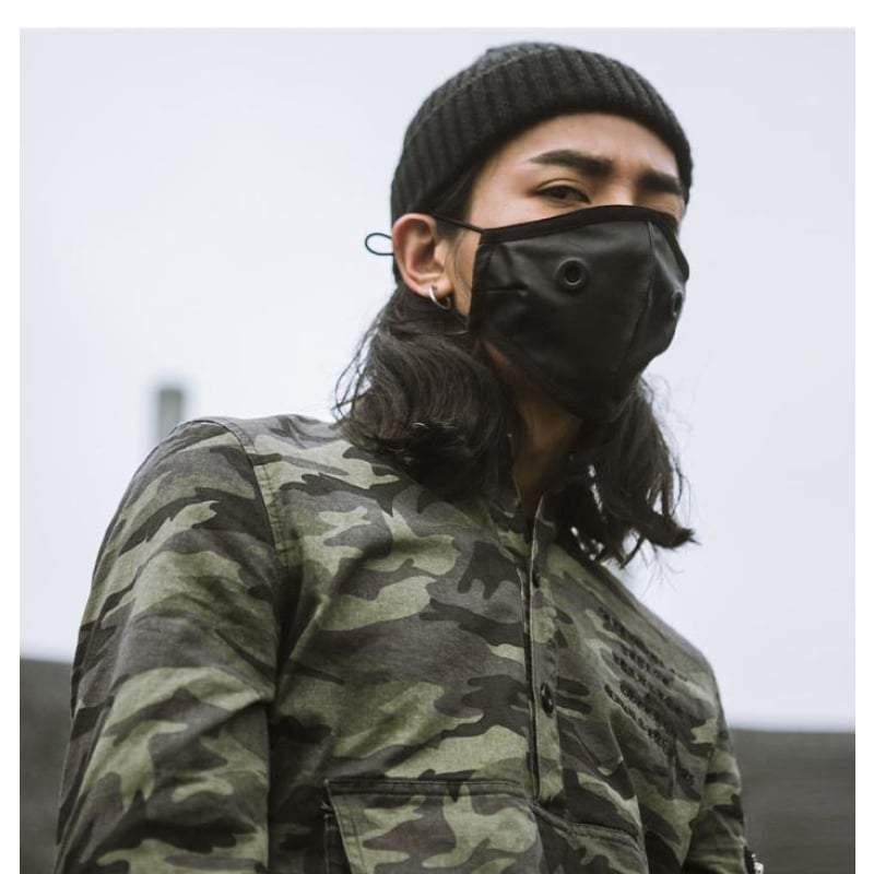 Techwear Leather Half-Face Mask
