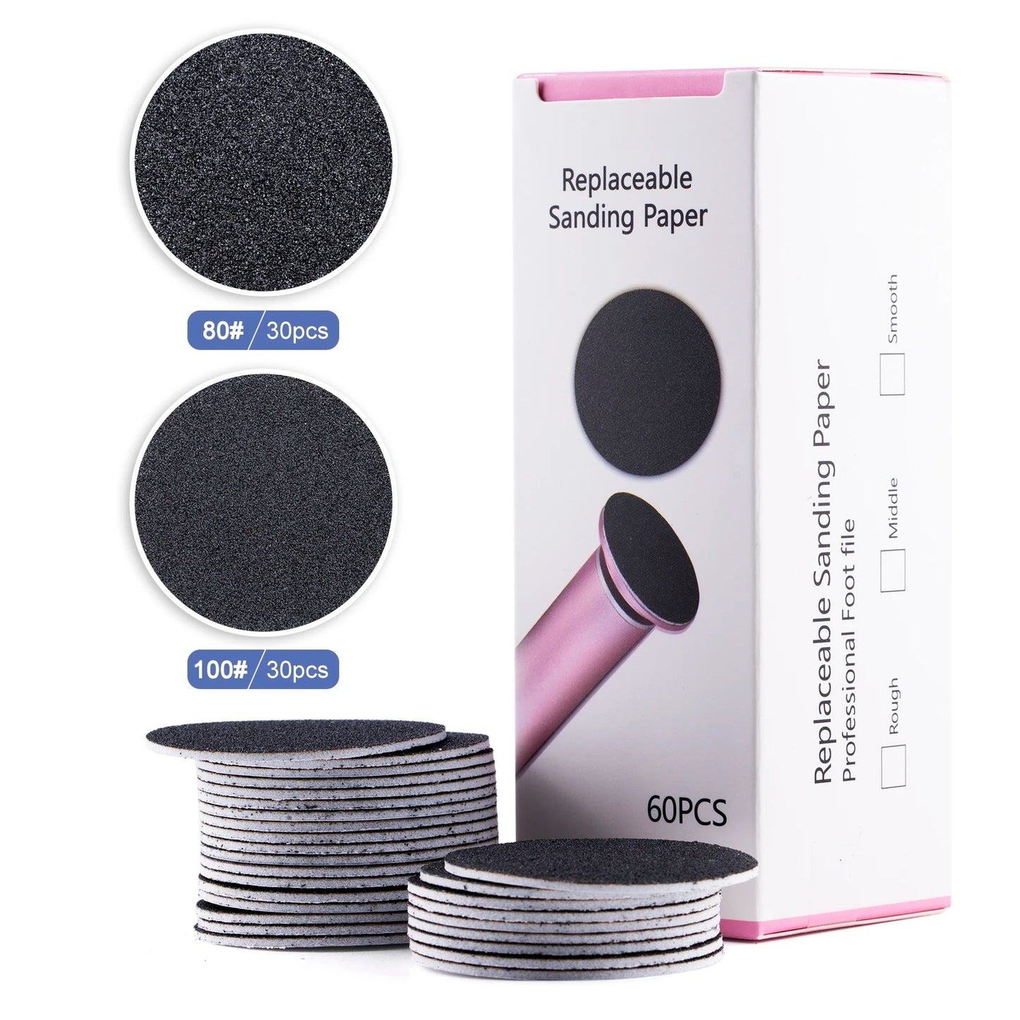 HeelLux Replacement Sanding Discs – 60-Pac