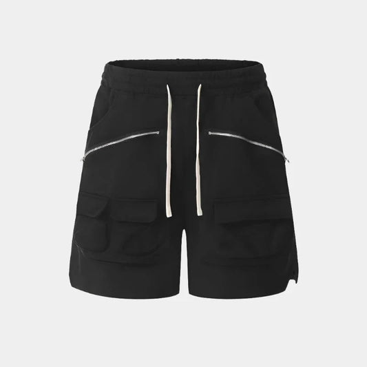 Men Black Cargo Shorts