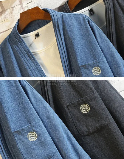 Jeans-Kimono für Herren