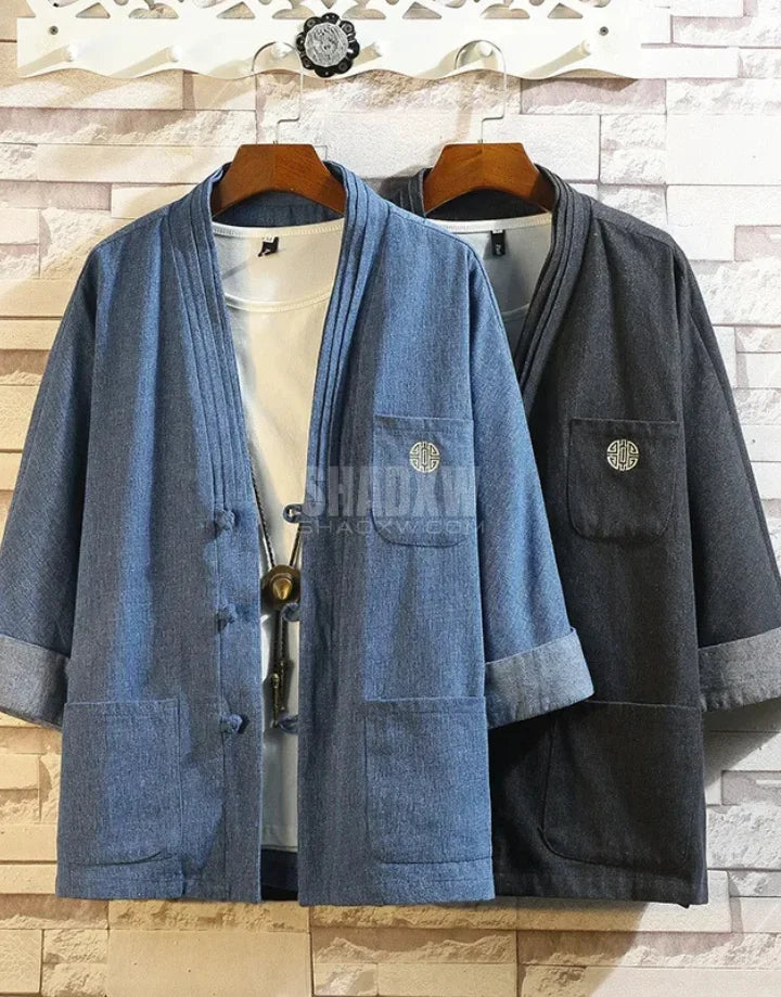 Jeans-Kimono für Herren
