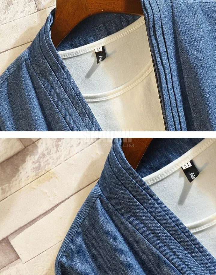 Jeans-Kimono für Herren