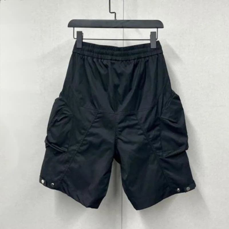 Patchwork Black Cargo Shorts