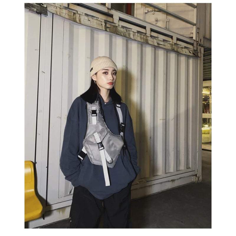 Techwear Reflective Chest Bag