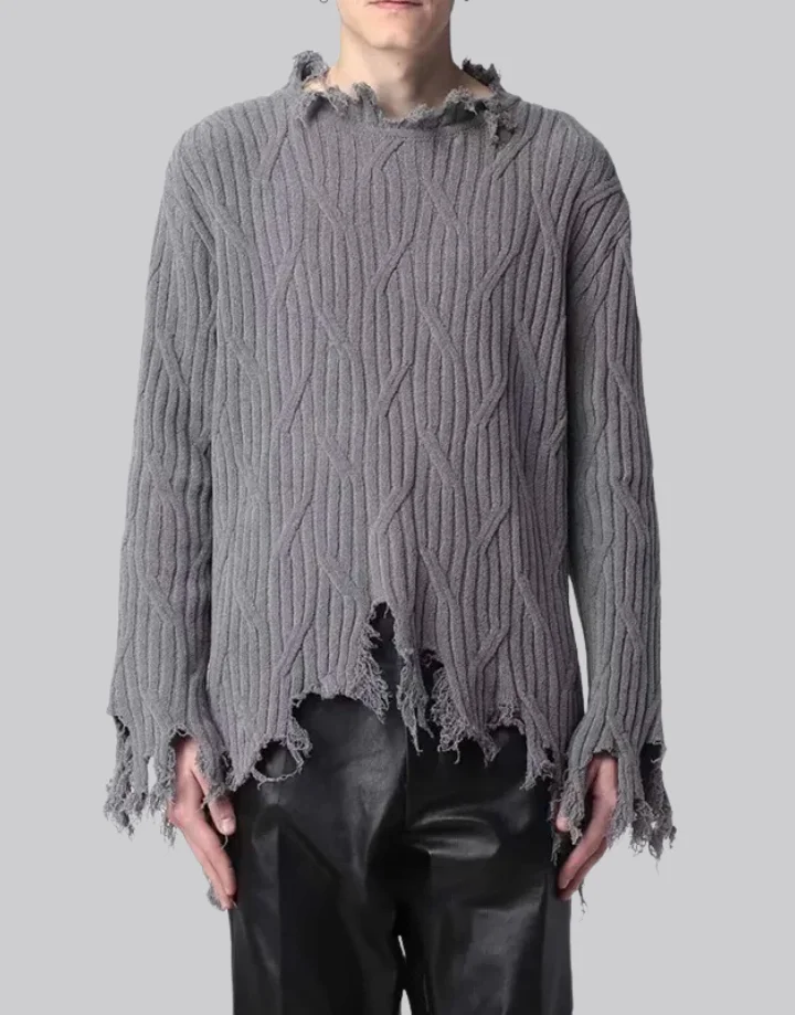 Techwear Ripped Sweater For Men