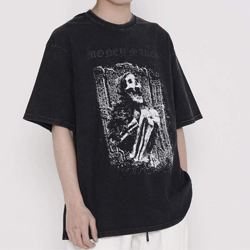 Techwear Skeleton Print t-shirt