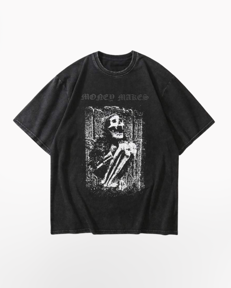 Techwear Skeleton Print t-shirt