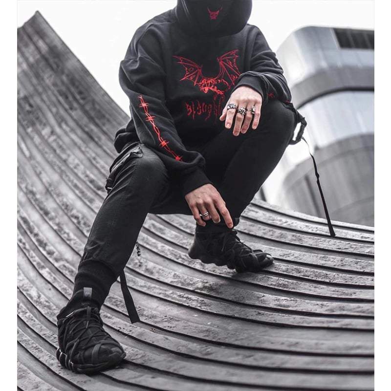 Techwear Street Goth Hoodie
