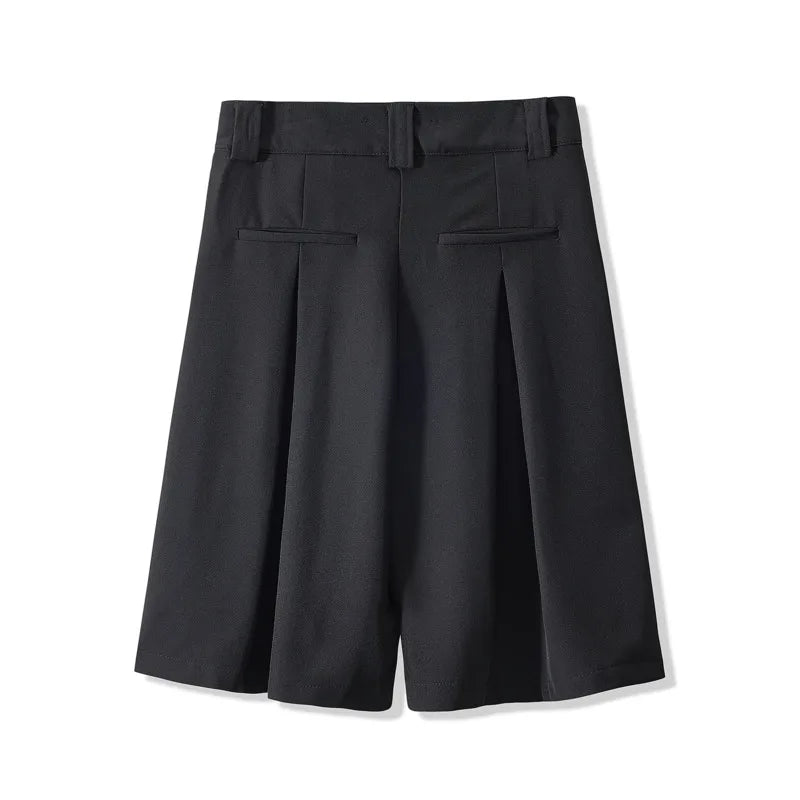 Summer Pleated  Niche Wide Shorts