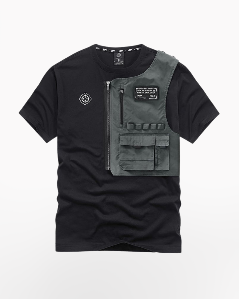 Techwear black tactical shirt
