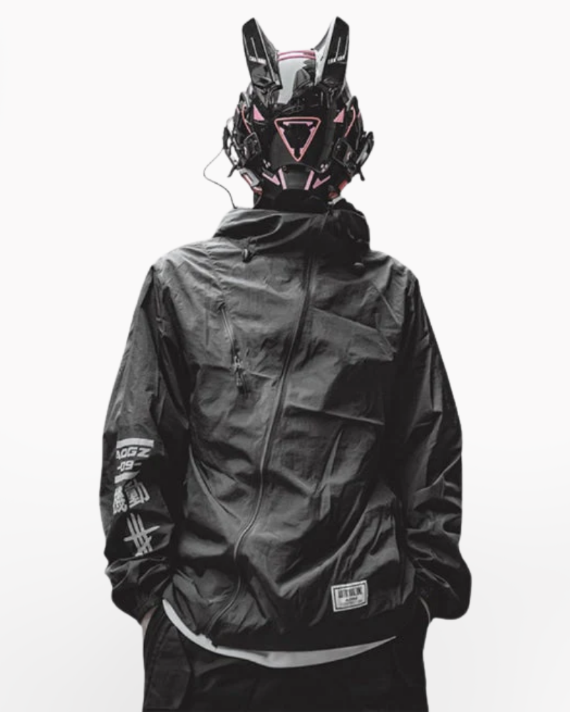 Techwear Cyberpunk Futuristic Helmet With Led