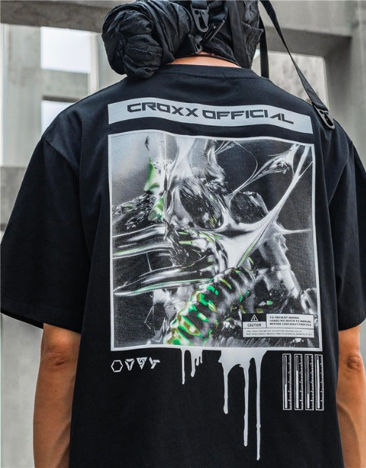 Oversized Techwear Graphic Shirt