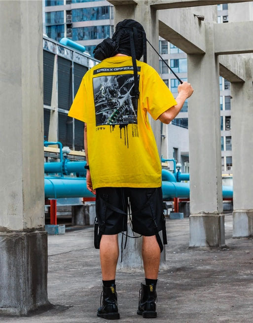 Oversized Techwear Graphic Shirt