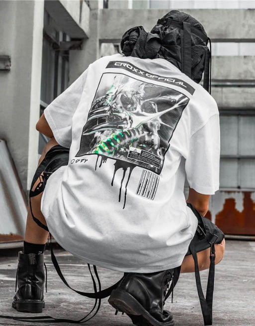 Oversized Techwear Graphic Shirt