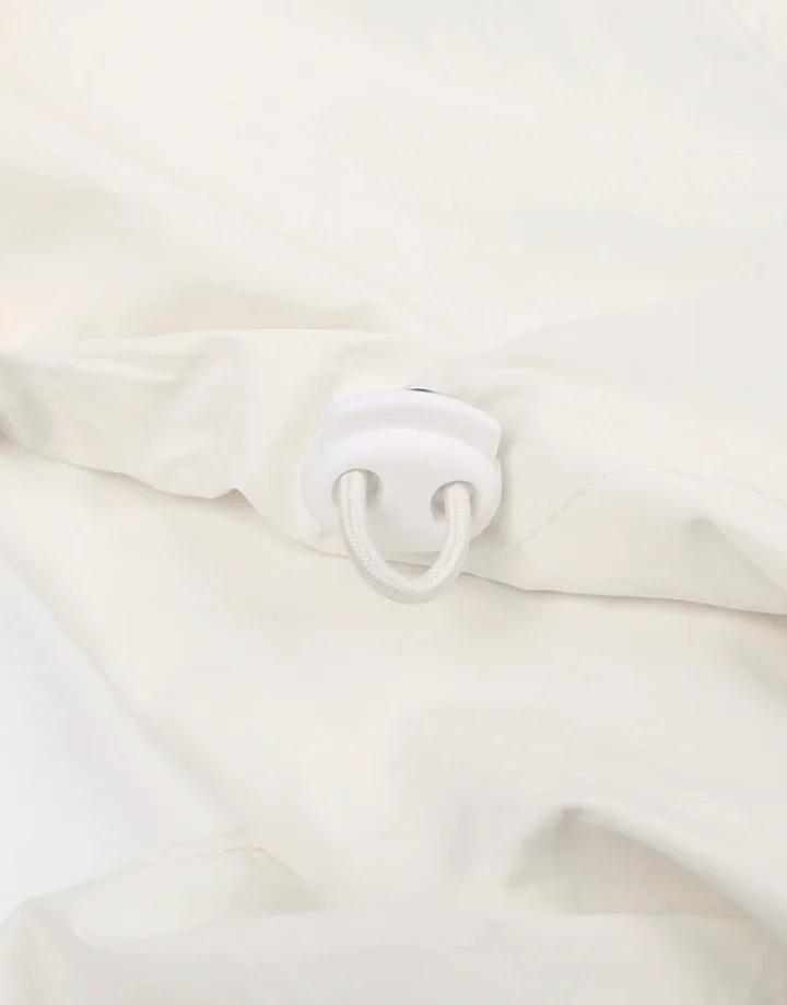 Techwear White Turtleneck Crop Top