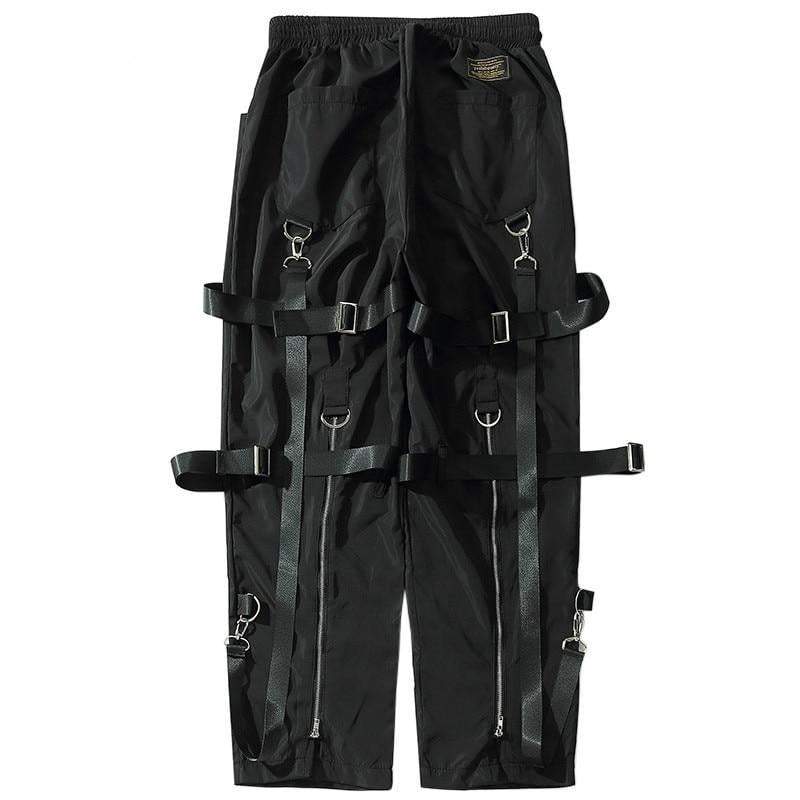Techwear wide leg cargo pants