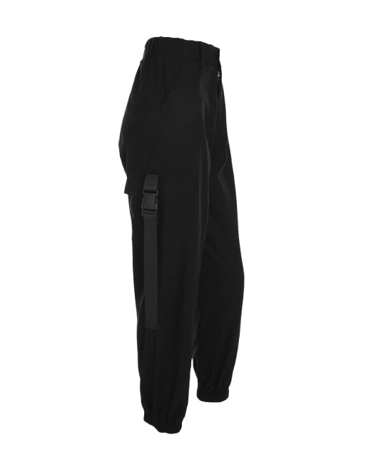 Techwear women's black tactical pants